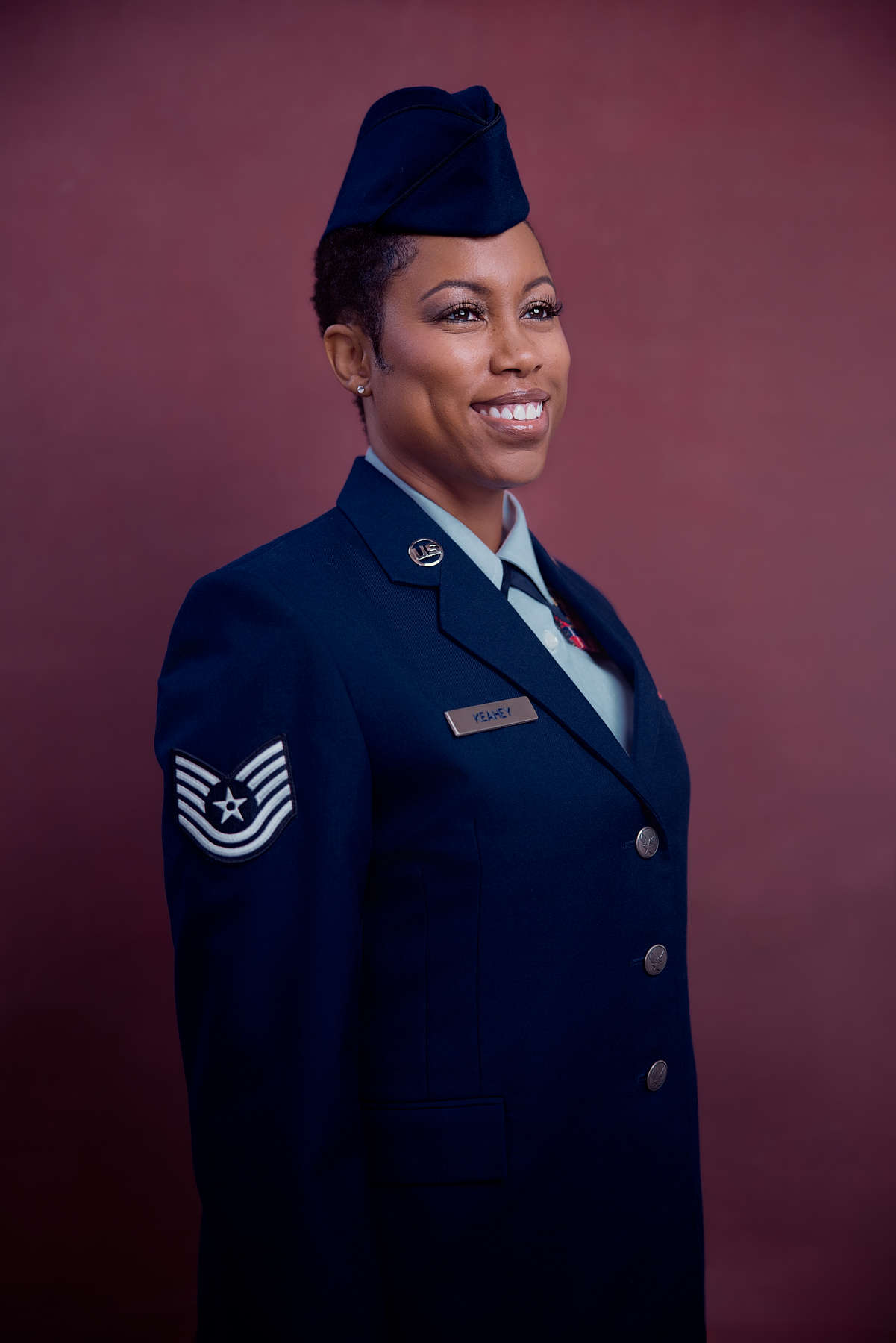 Client portrait in Air Force dress uniform
